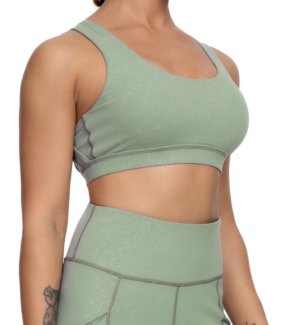 Tie Dye Cross Strappy Sports Bra - Supportive Workout Top for Yoga, Running & Gym - Comfortable & Stylish Activewear
