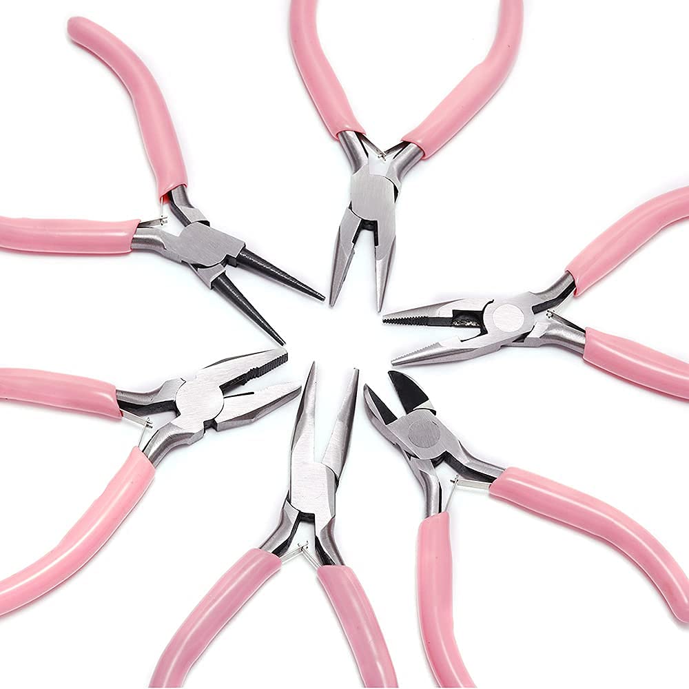 5-Piece Multi-Function Jewelry Pliers Set - Round Nose, Beading, Cutting & Spoon Making Tools for DIY Handcrafting | Perfect for Jewelry Making, Watch Repair & Craft Projects
