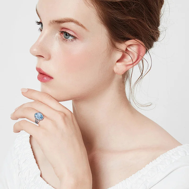 Gleam Tale Ring - Elegant Sterling Silver Stackable Ring for Women | Perfect for Everyday Wear, Gift Giving & Special Occasions