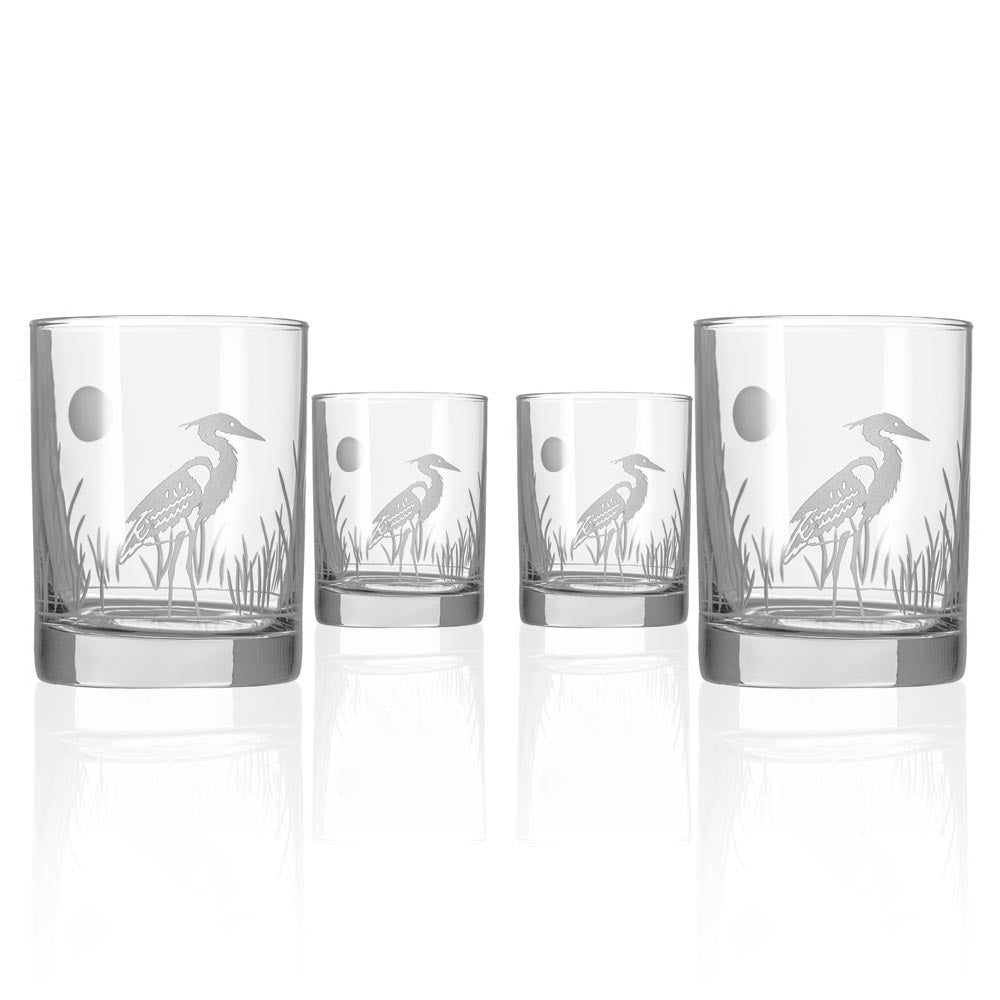 Premium 13oz Double Old Fashioned Cocktail Glasses Set of 4 - Heavy Base Whiskey Glasses for Bourbon, Scotch & Cocktails - Perfect for Home Bars, Parties & Gifts