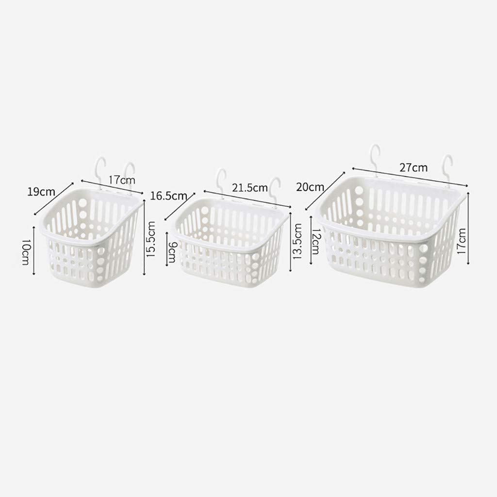Plastic Hanging Shower Basket with Hook - Bathroom & Kitchen Storage Organizer - Space-Saving Caddy for Pantry, Dorm, Office - Perfect for Small Spaces & Clutter-Free Organization