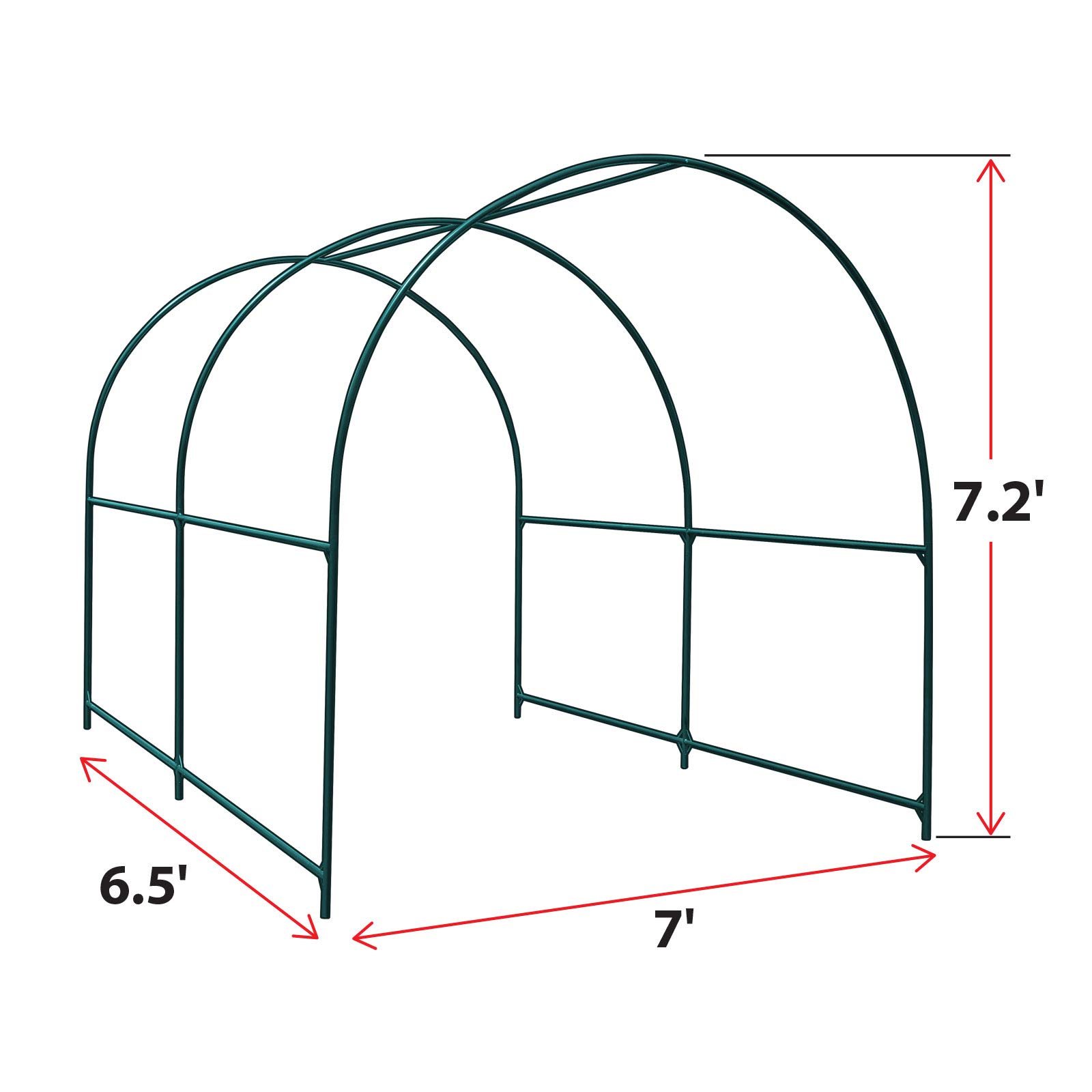 YardGrow Large Garden Support Arch Frame - 6.5x7x7.2ft Climbing Plant Trellis for Roses, Vines & Flowers | Rust-Resistant Metal Arbor for Outdoor Wedding Decor, Party Backdrop & Pergola Structure