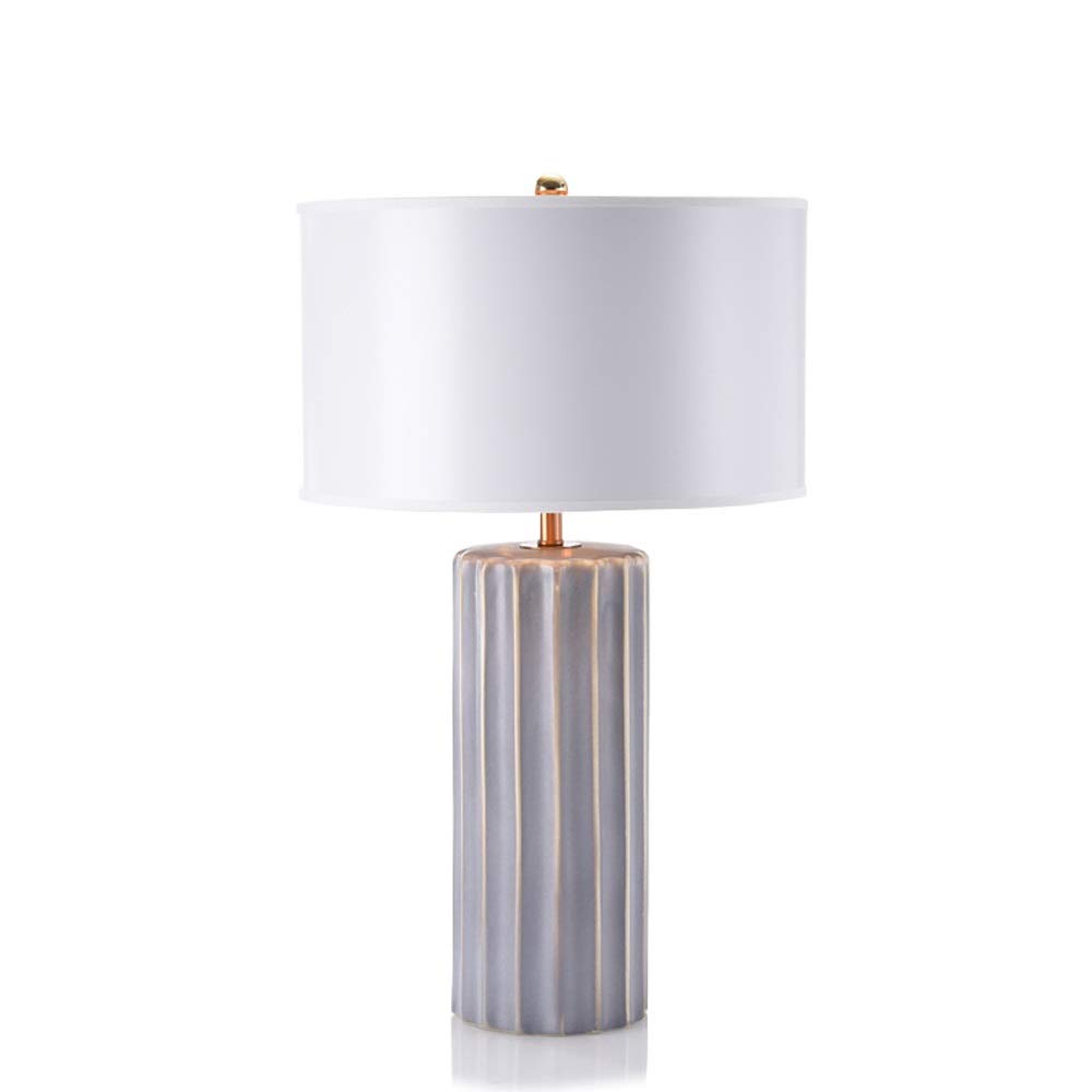 Handcrafted Ceramic Table Lamp with Blue Chinese Painted Design - White Art Deco Base for Living Room, Bedroom & Office Decor - Perfect for Modern Home, Reading Nook & Nightstand Lighting