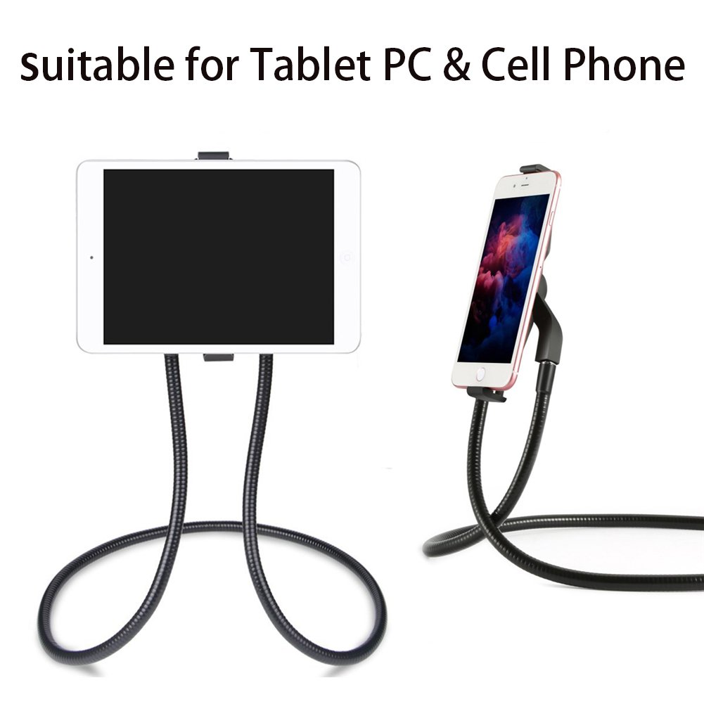 Hands-Free Phone Holder - Adjustable Gooseneck Mount for iPhone, Samsung, iPad - Perfect for Bed, Office & Travel