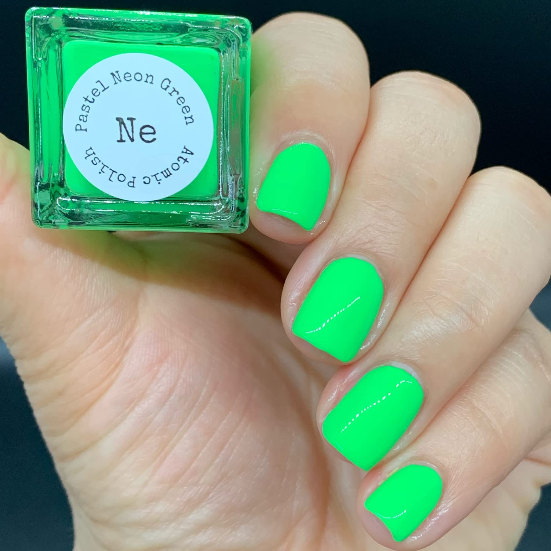 Pastel Neon Green Nail Polish - Long Lasting Vegan & Non-Toxic Nail Lacquer - Perfect for Summer Nails, Parties & Gel Manicures