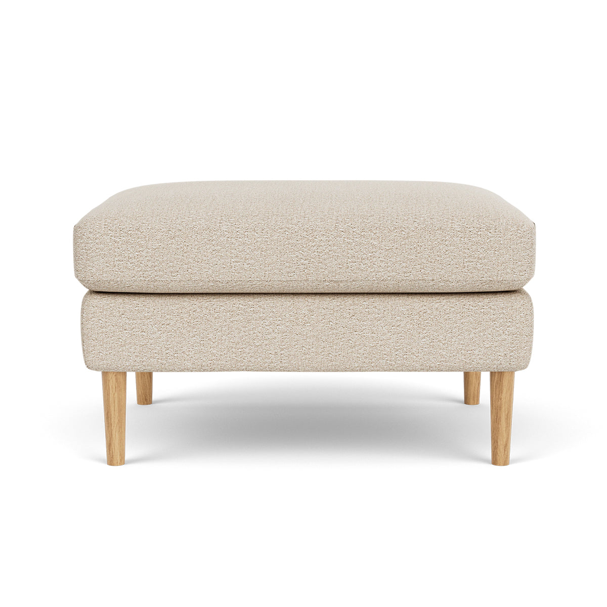 Astha Boucle Ottoman Stool - Round Tufted Pouf with Removable Cover, Modern Footrest for Living Room, Bedroom & Nursery - Soft and Stylish Home Decor Accent