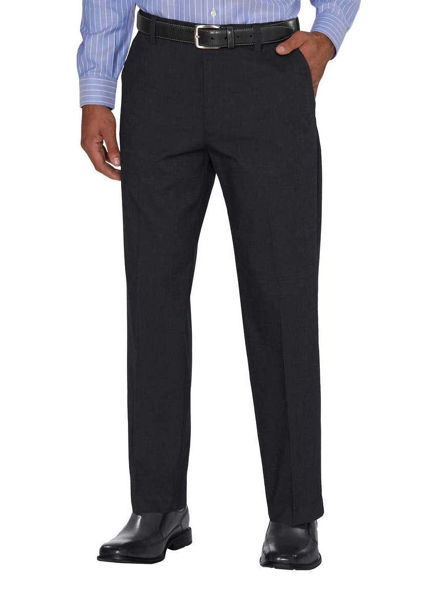 Kirkland Signature Men's Non-Iron Comfort Dress Pants - Wrinkle-Free Office & Travel Pants for Business Casual Wear