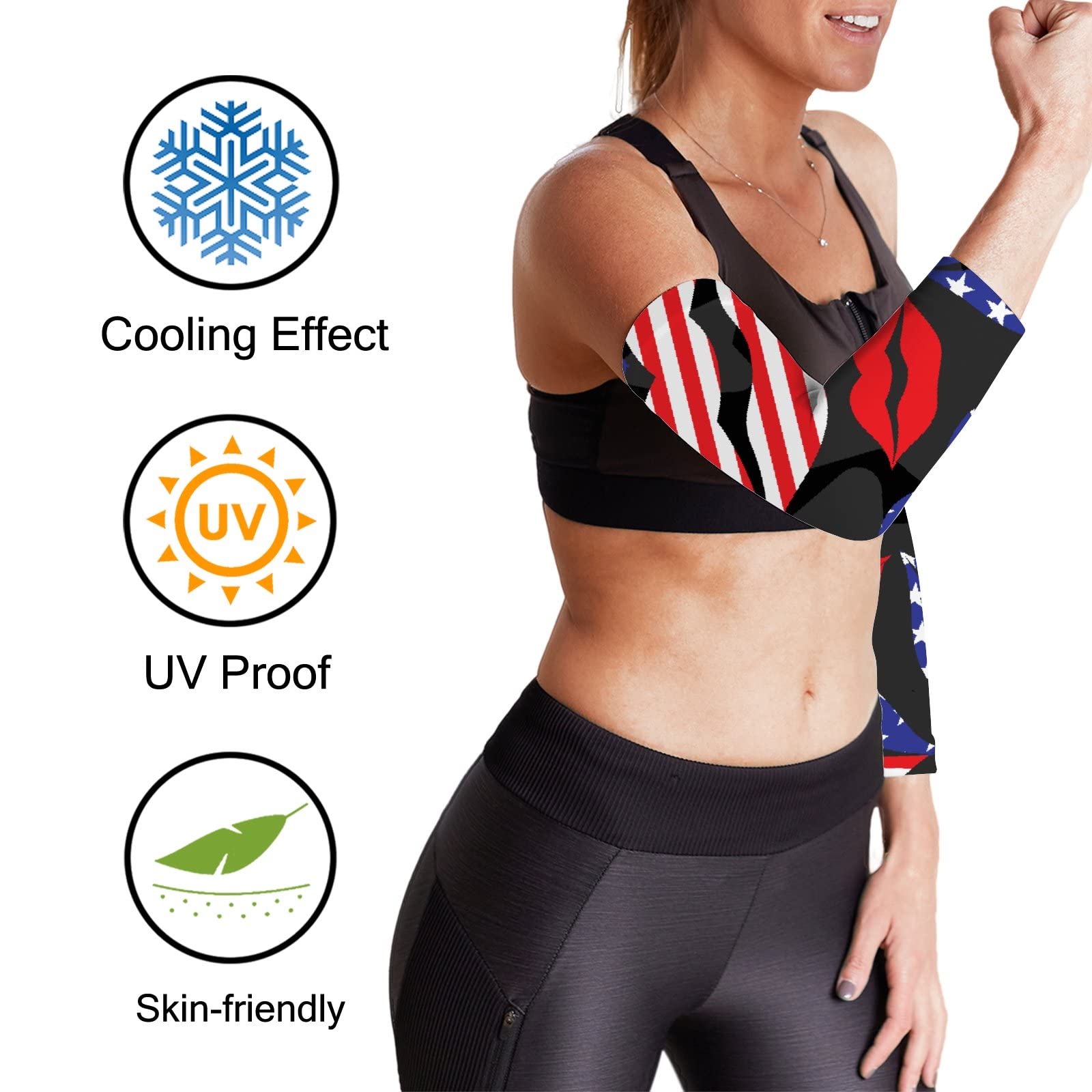 Vantaso Cooling Arm Sleeves for Men & Women - UV Sun Protection, Breathable Ice Silk Sports Arm Covers (Sizes S-XXL) - Perfect for Running, Cycling, Hiking & Outdoor Activities