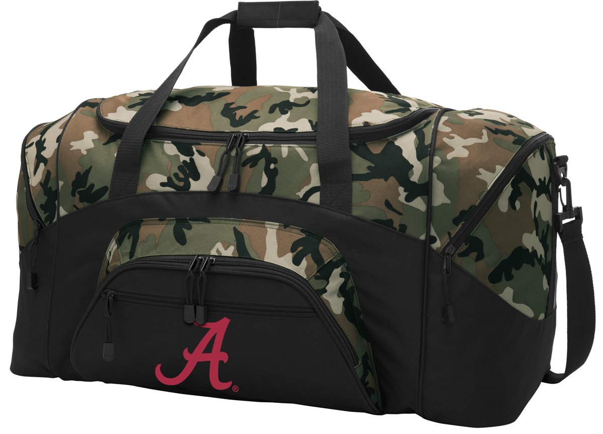 Alabama Camo Duffle Bag - Large Travel Duffel Luggage for Men, Alabama A Logo Design, Perfect Gift for Him | Ideal for Camping, Gym, Sports & Weekend Getaways