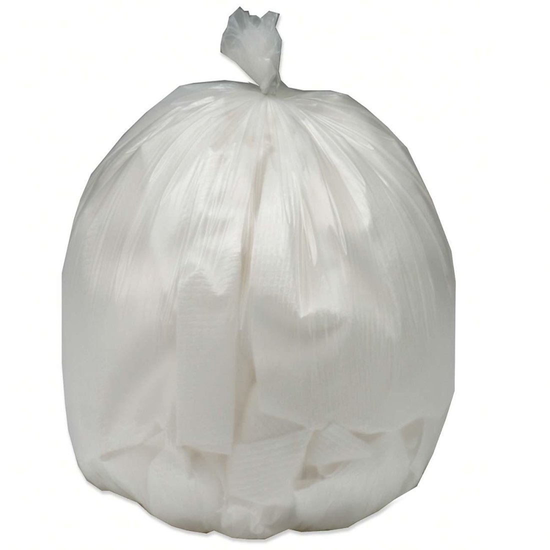 Heavy Duty Trash Can Liners 32x44 Inches - 32 Gallon Clear Garbage Bags (125 Count/Box) | Extra Thick & Durable for Kitchen, Office & Outdoor Use