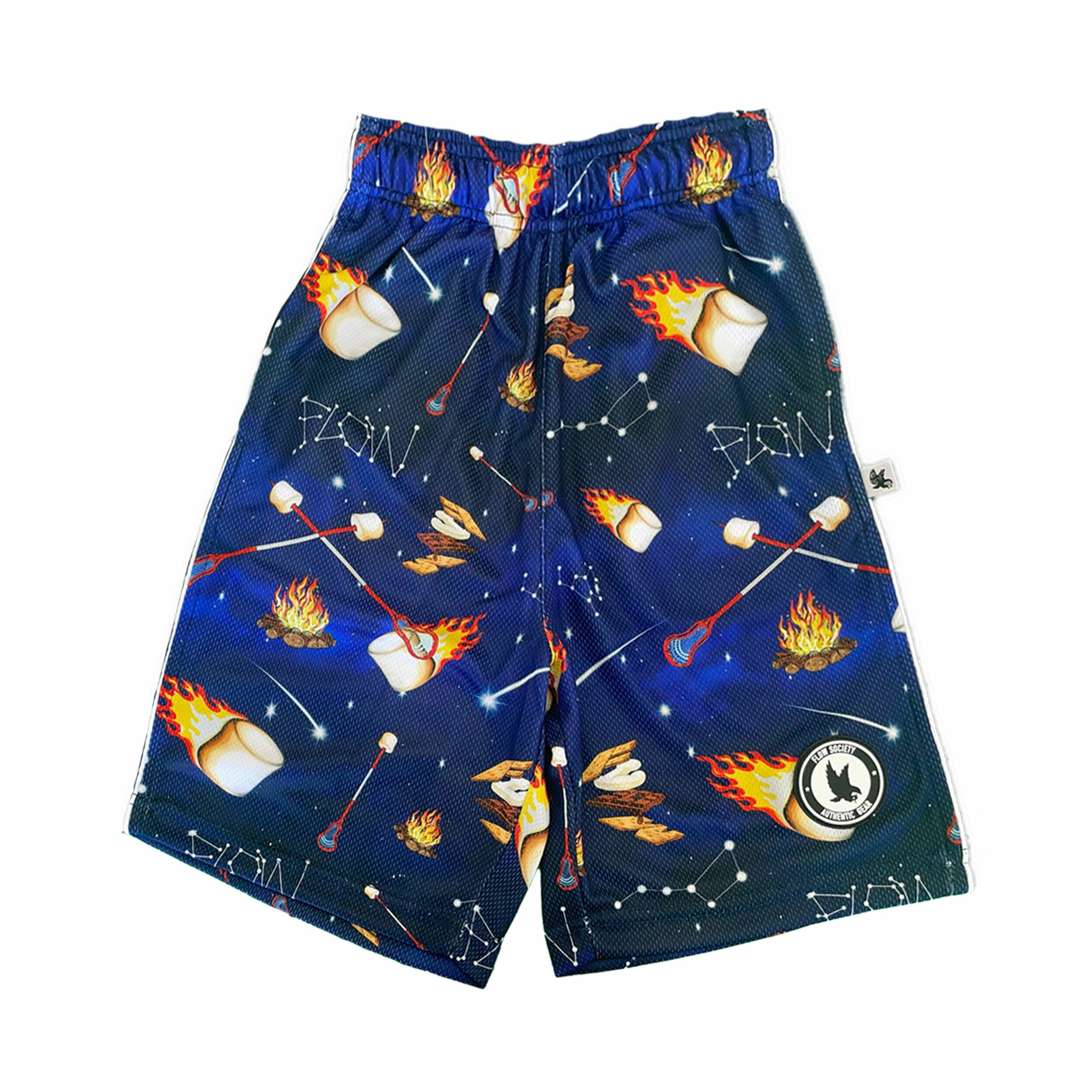 Men's Flaming Marshmallows Graphic Print Short Sleeve T-Shirt - Casual Summer Tee for Outdoor Camping & BBQ Parties