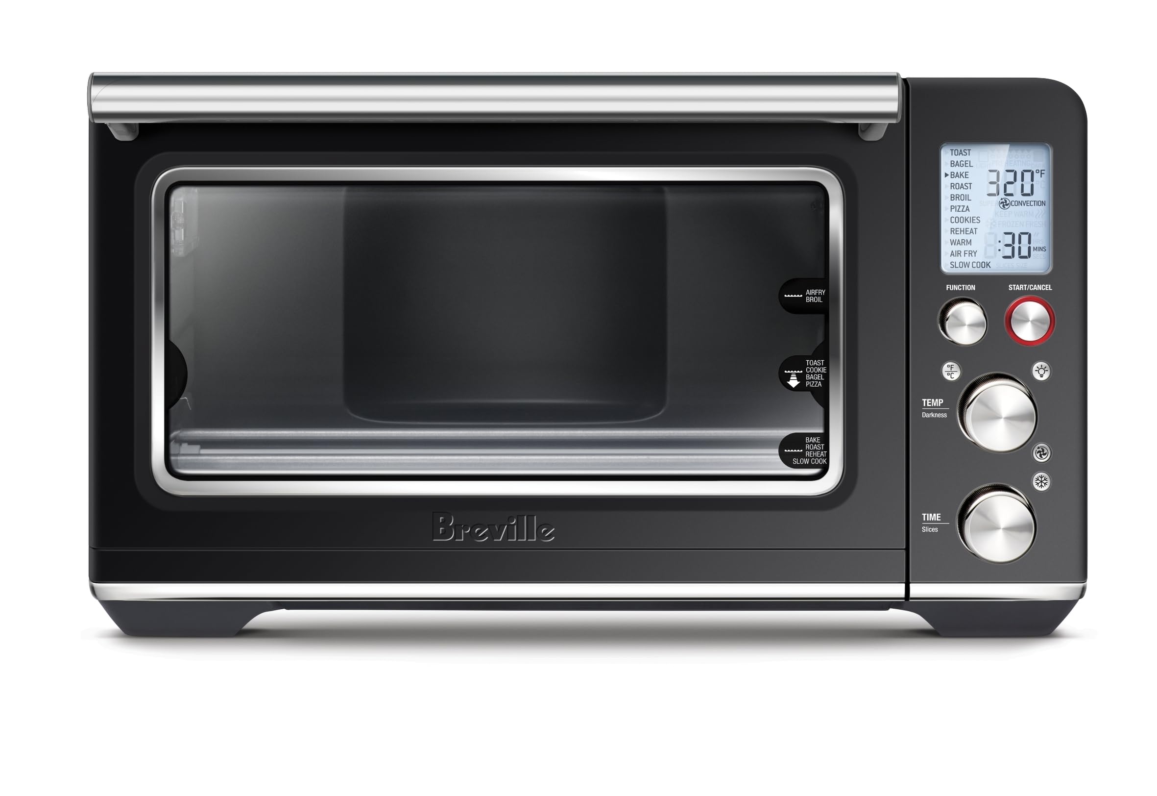 Breville Smart Oven Air Fryer BOV860BTR - Countertop Convection Oven with Air Fryer Function, Black Truffle | Perfect for Baking, Roasting, and Air Frying at Home
