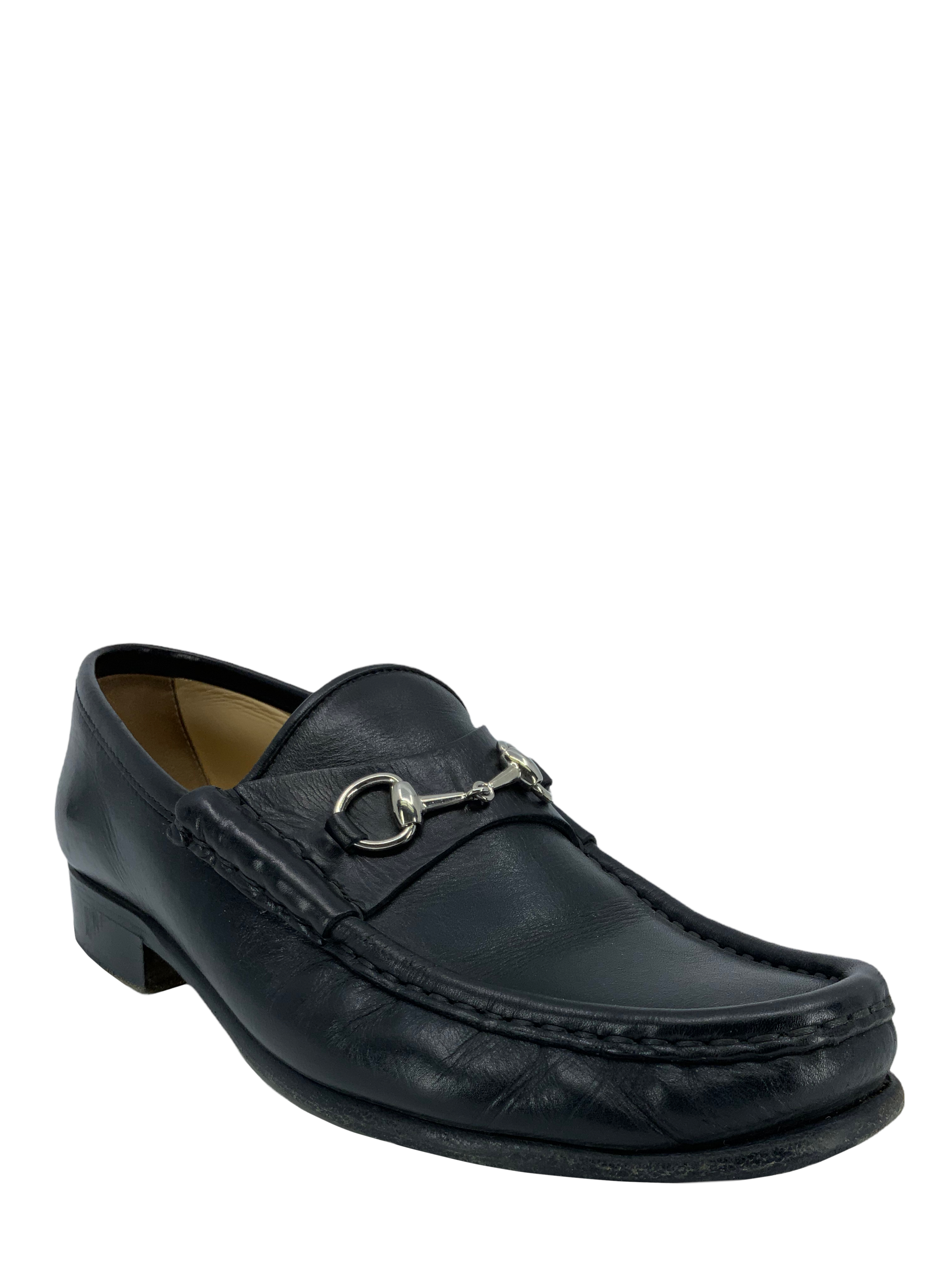 Gucci Vintage Leather Horsebit Loafers for Men - Size 8 US | Classic Italian Designer Shoes for Business, Casual & Formal Wear