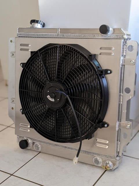 3 Row Aluminum Radiator for 1987-2006 Jeep Wrangler YJ/TJ 2.4L 2.5L 4.2L 4.0L Engine - Full Aluminum Cooling System with Shroud Fan & Relay Kit - Perfect for Off-Roading, Overheating Prevention & Engine Performance Upgrade
