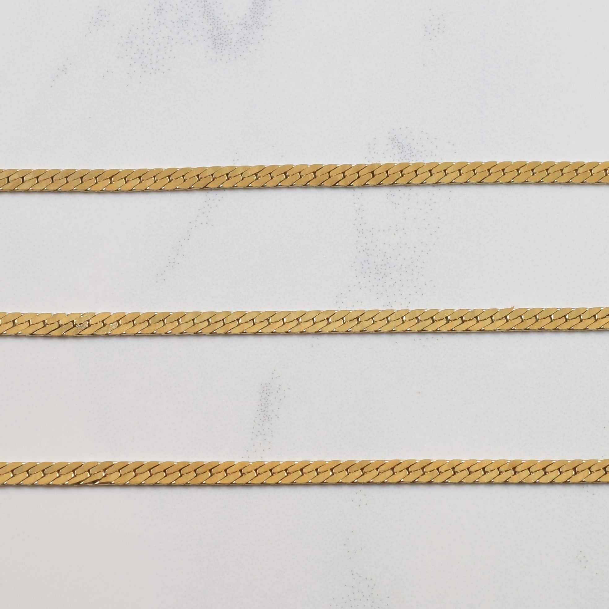 10K Yellow Gold Herringbone Chain Necklace - 26 Inch Dainty Women's Jewelry for Everyday Wear & Special Occasions