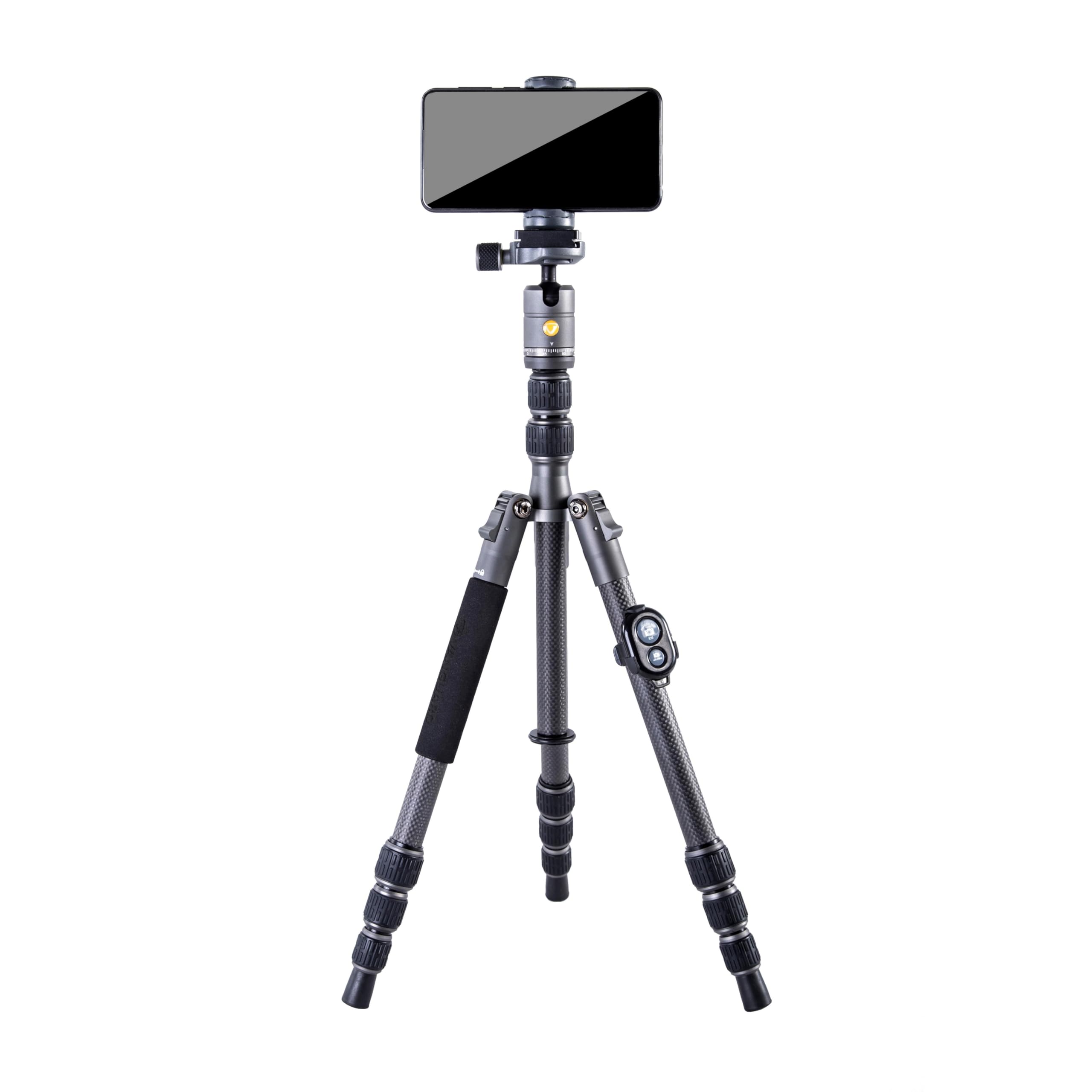 Vanguard VEO 3GO 204CB 20mm Carbon Fiber Travel Tripod - Lightweight Compact Camera Tripod for Travel Photography, Vlogging & Outdoor Adventures