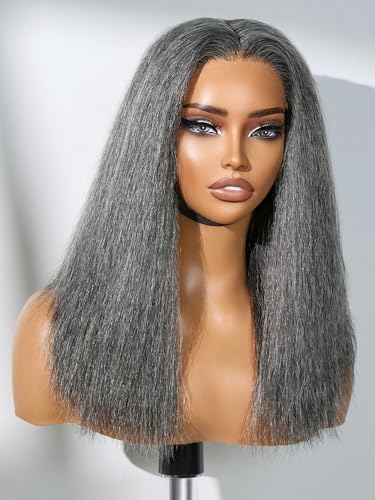 Silky Straight｜Middle Part｜ Salt & Pepper