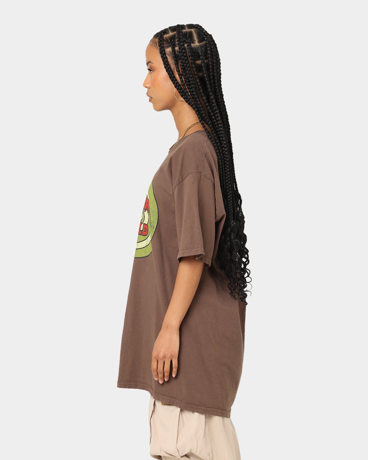 American Thrift X Daria Sick Sad World Graphic T-Shirt - Brown Vintage Cartoon Tee for Casual Wear & 90s Nostalgia Fans
