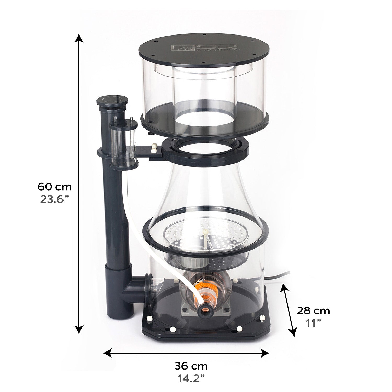 Pro Skim 600 In-Sump Protein Skimmer for Saltwater Aquariums - High Efficiency Marine Tank Filter for Reef & Fish Tanks - Perfect for Coral Health and Water Clarity