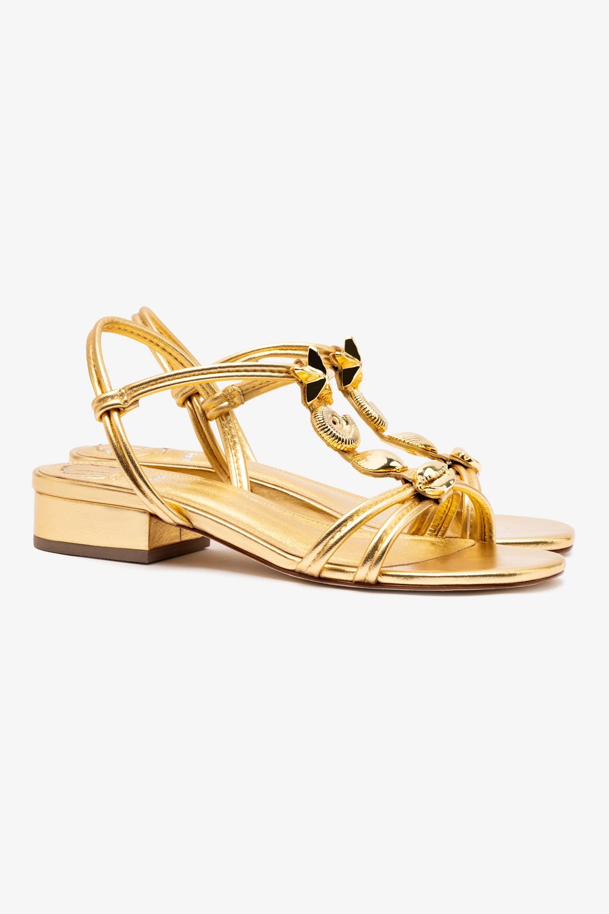 Stylish Shelly Flat Sandal in Gold Metallic Leather - Perfect for Summer Outfits, Beach Vacations & Casual Wear