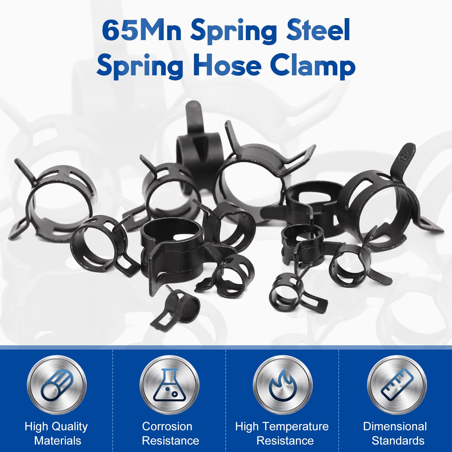 MroMax 10Pcs 15mm Hose Clamps for Fuel Line & Water Pipe - Automotive Fastener