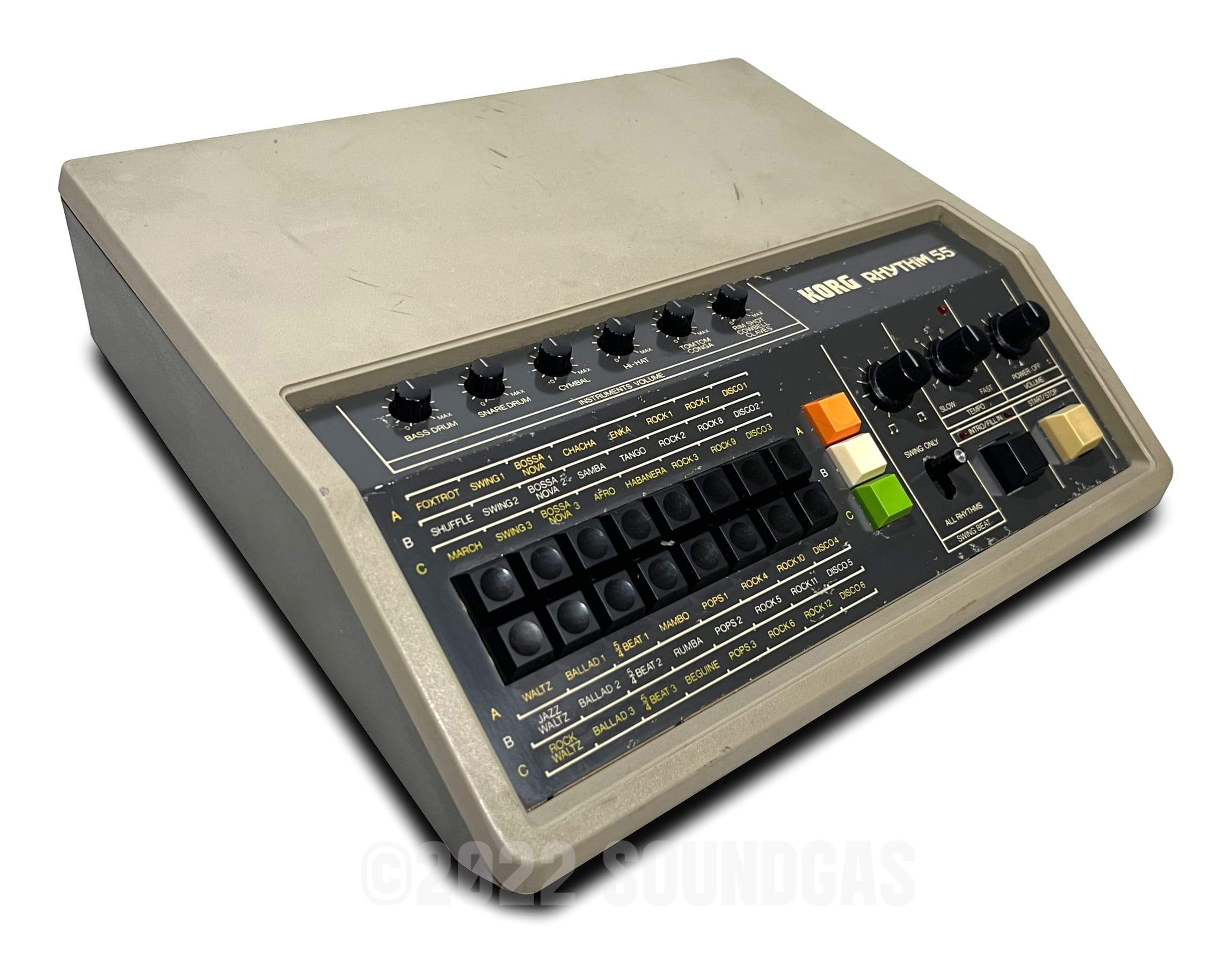 Korg KR-55 Rhythm Drum Machine with Individual Outputs - Perfect for Live Performances & Studio Recording
