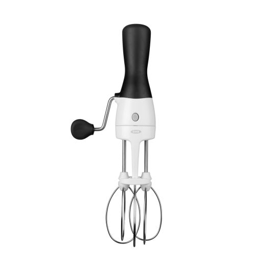 OXO Stainless Steel Egg Beater - Handheld Rotary Egg Whisk for Baking, Cooking & Mixing - Perfect for Eggs, Pancakes, Cake Batter & More - Durable Kitchen Gadget for Home Bakers & Chefs