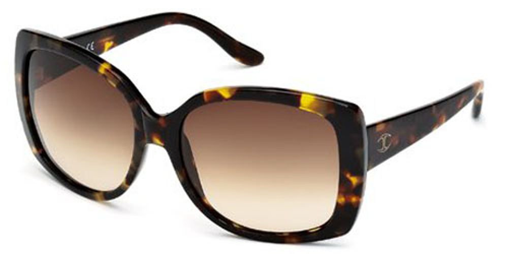 Just Cavalli JC500S Sunglasses for Women - 52mm Dark Havana Frame with UV Protection - Perfect for Outdoor Activities, Beach, and Driving