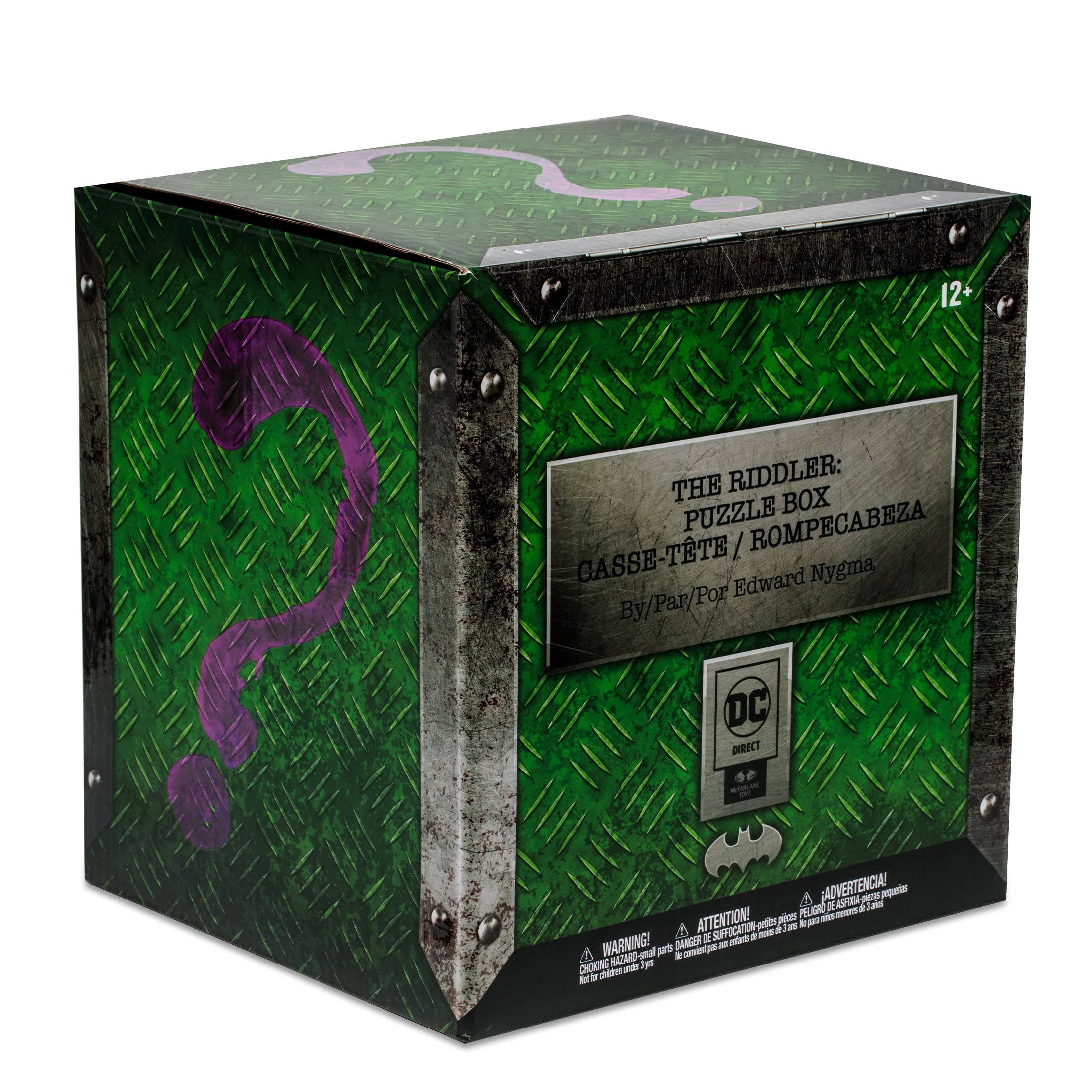 McFarlane Toys DC Direct The Riddler Puzzle Box Action Figure - Edward Nygma Collectible for DC Comics Fans - Perfect for Display, Gifts, and Batman Villain Collections