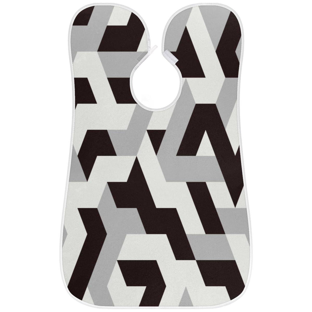 Abstract Triangle Pattern Beard Bib Hair Catcher for Men - Non-Stick Shaving Apron with Suction Cups - Grooming Cloth for Beards & Mustache - Perfect Gift for Husband & Dad - Ideal for Home Barbering & Personal Grooming