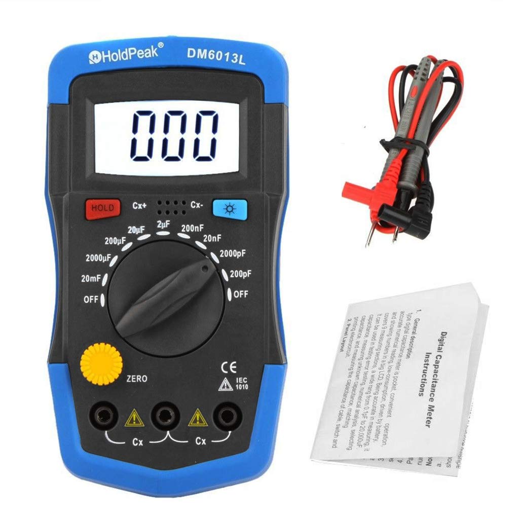 Digital Capacitance Meter - Handheld Capacitor Tester with Auto-Ranging, LCD Display for Electronics Repair, DIY Projects & Circuit Testing | Perfect for Technicians, Hobbyists & Electrical Engineers