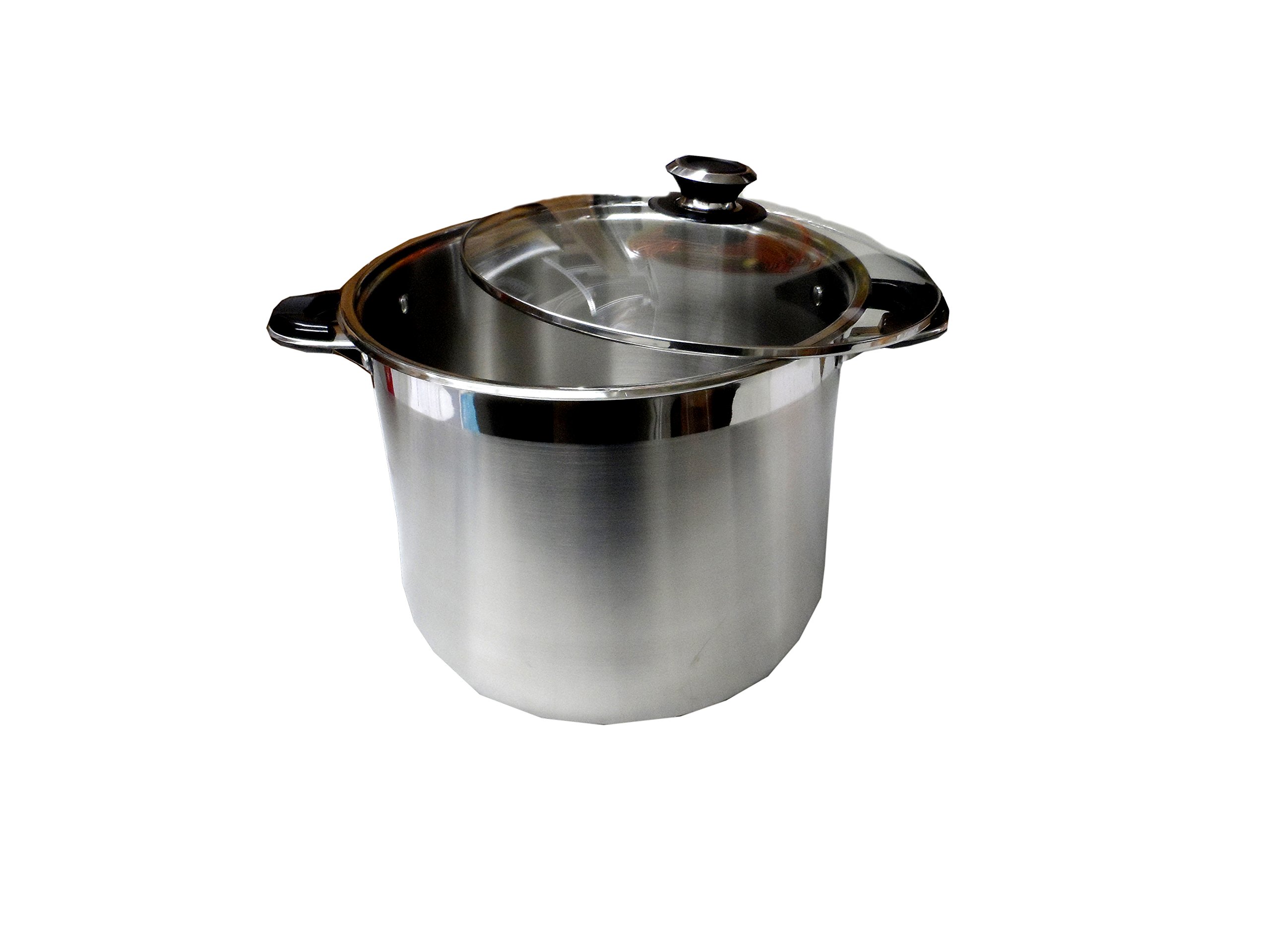 30 Quart Stainless Steel Stock Pot - Heavy Duty Cooking Pot for Soups, Stews, Pasta & Canning - Commercial & Home Kitchen Use