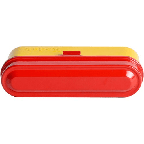 Kodak Steel 135mm Film Case - Airtight Lightproof Storage Container for 35mm Film Rolls (Red Lid/Yellow Body) | Perfect for Photographers, Film Enthusiasts & Travel Use