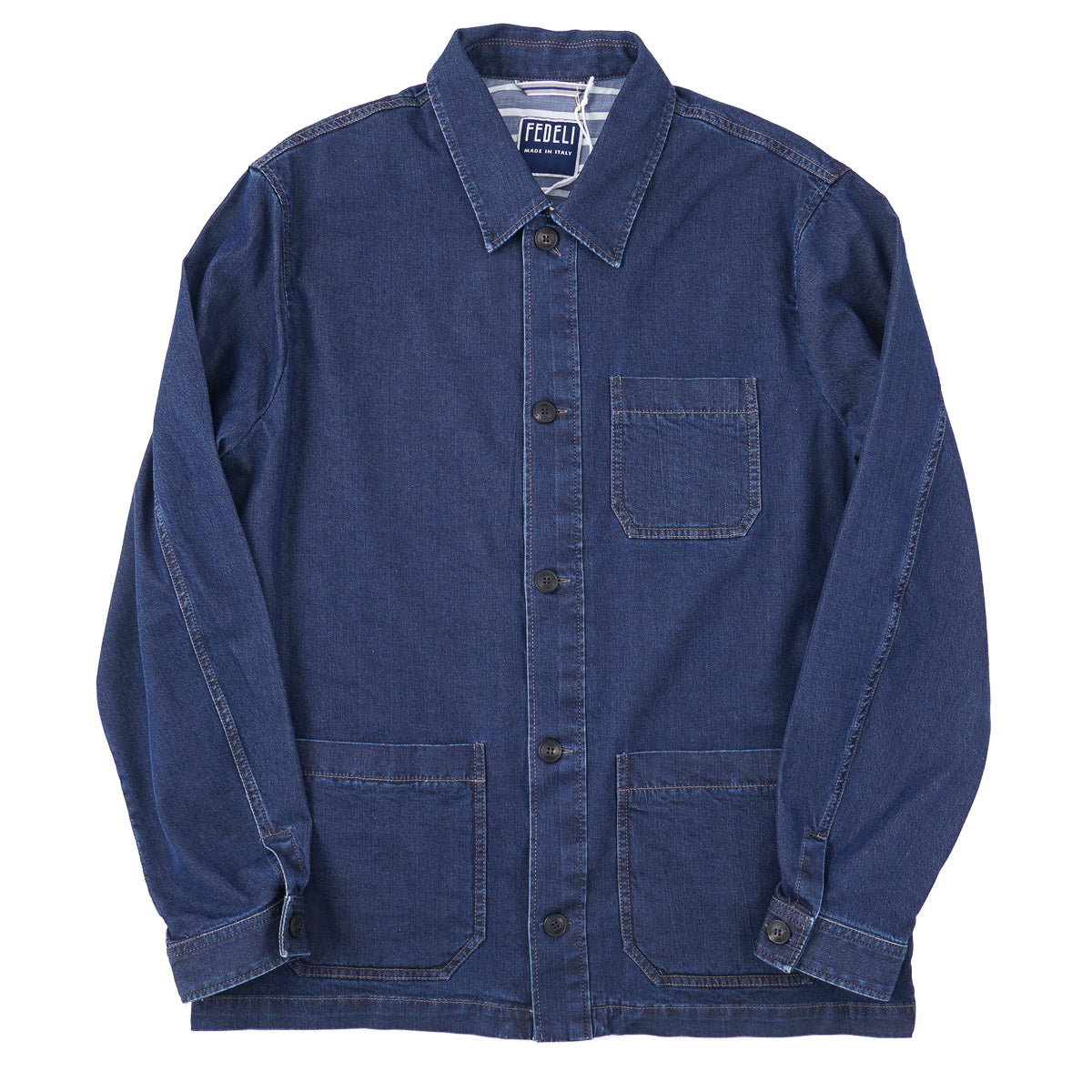Fedeli 'Bristol' Lightweight Denim Jacket for Men - Stylish Casual Outerwear for Everyday Wear, Travel & Date Nights