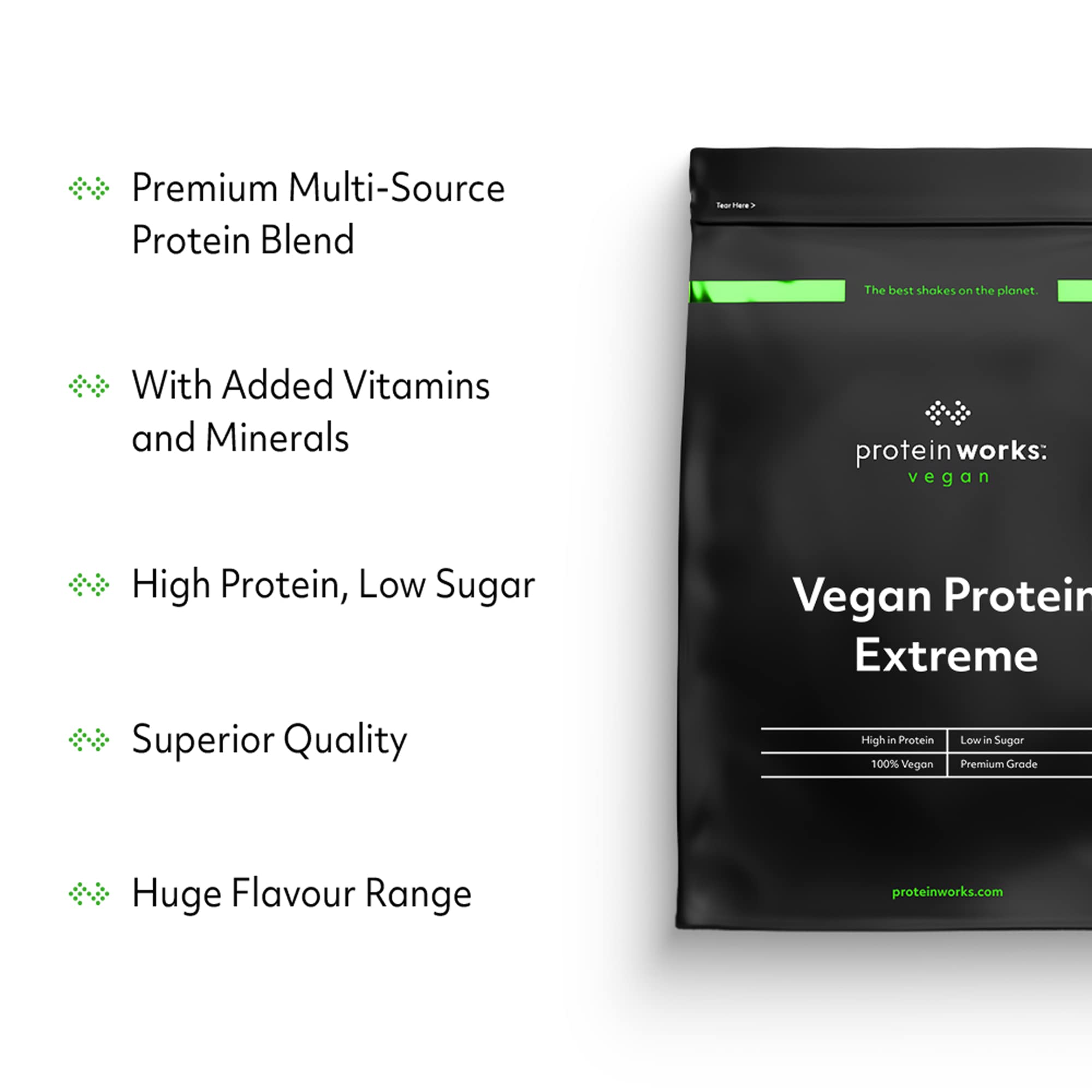 Protein Works Vegan Protein Extreme - High Protein Plant Based Powder, Chocolate Fudge Brownie Flavor, 2.2lb for Post-Workout Recovery & Muscle Growth | Dairy-Free Vegan Shake for Athletes & Fitness Enthusiasts