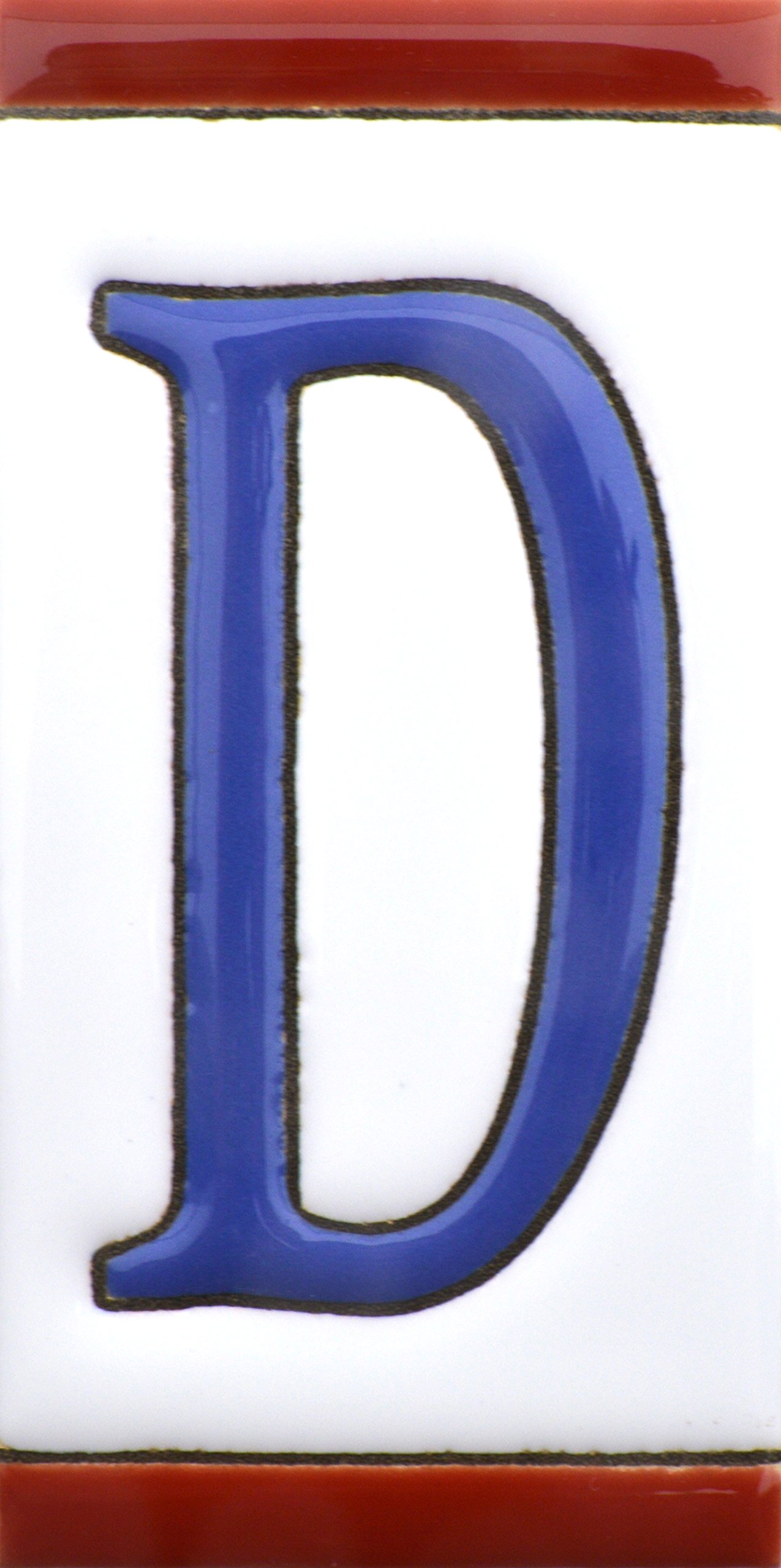4 Inch Handpainted House Letter Tiles - Custom Address Numbers & Names for Home Signs - USA Flag Design 4.29