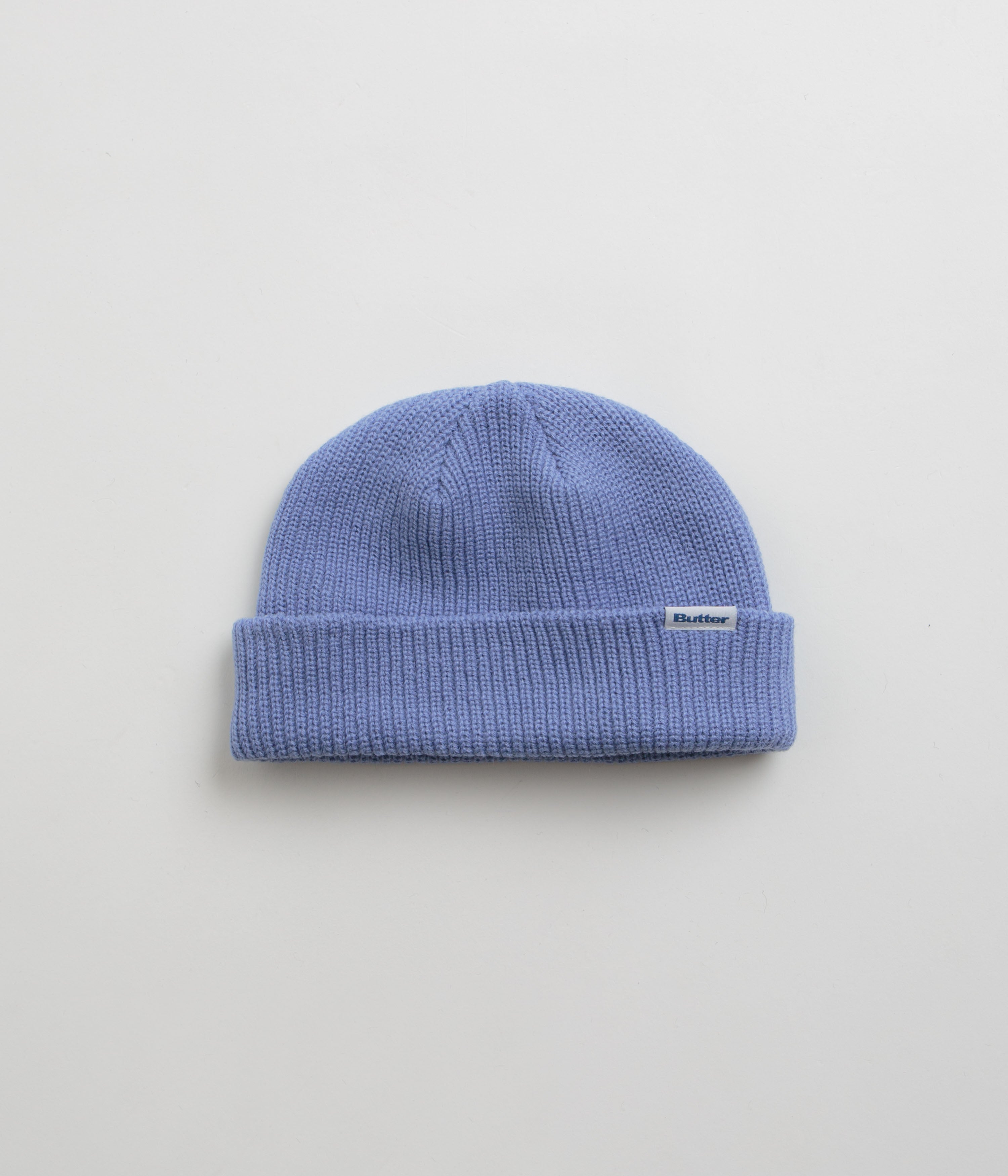 Butter Goods Wharfie Beanie - Soft Winter Hat for Men & Women, Pacific Blue & White, Warm Knit Skull Cap for Outdoor Activities, Hiking, and Cold Weather Fashion