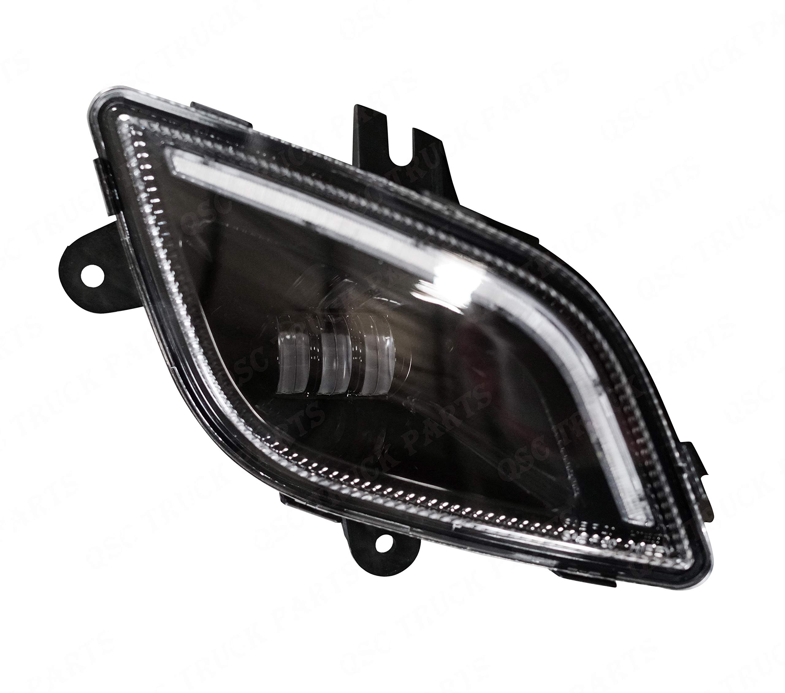 QSC Performance LED Fog Lights Pair for Freightliner Cascadia 2018+ - Durable, Bright Replacement Lamps for Enhanced Night Driving Safety