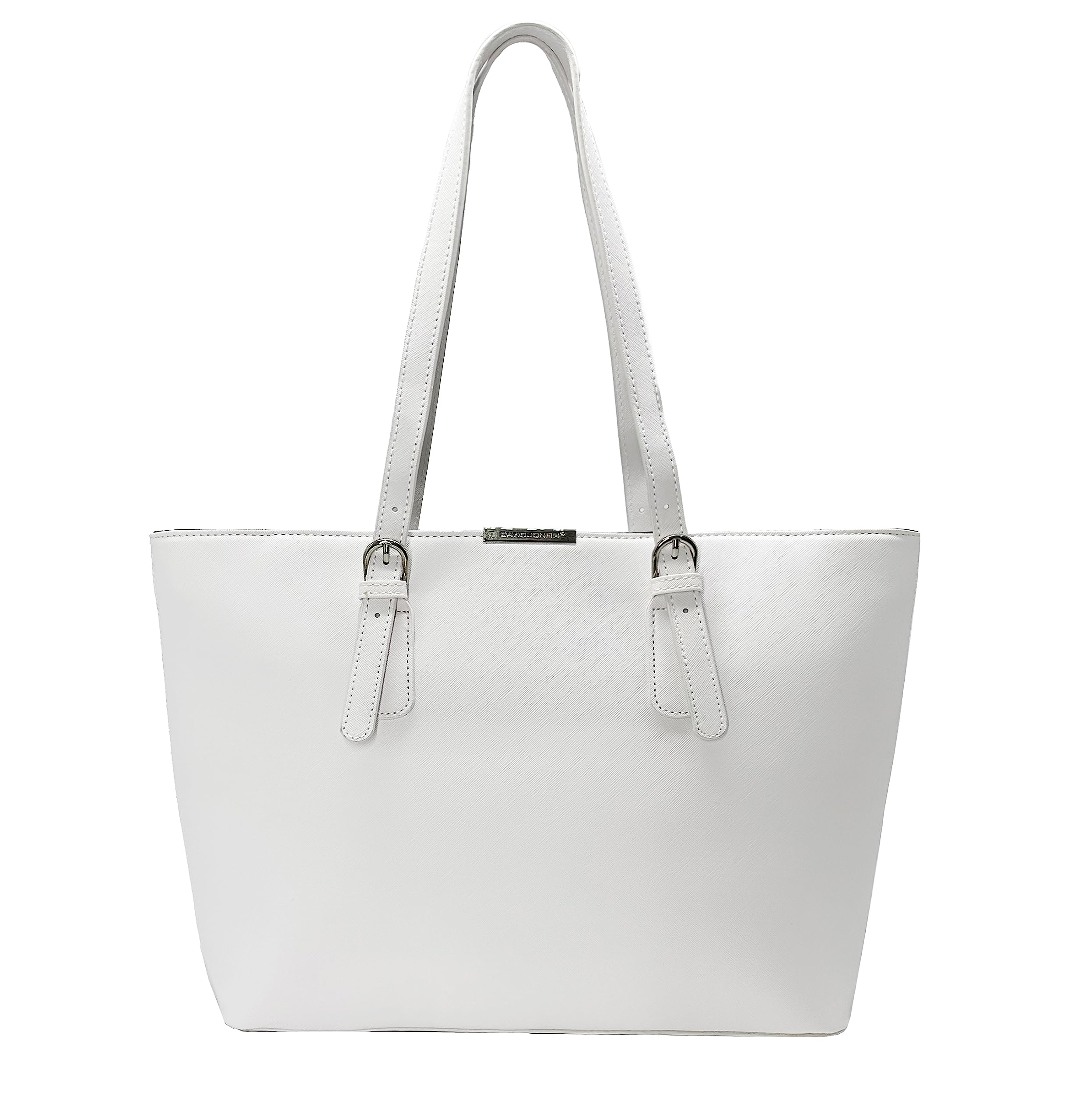 David Jones Women's Large Tote Bag - PU Leather Top Handle Handbag with Shoulder Strap - Spacious A4 Size Shopping Bag for Work, School & Travel - Perfect Laptop Bag for Office, College & City Commute