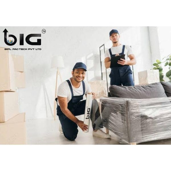 BIPLPACTECH 6 Pack Clear Packing Stretch Wrap Film - 5 cm x 328 ft (50 mm x 100 m) - Heavy Duty Shipping, Moving & Storage Protection for Boxes, Pallets & Furniture