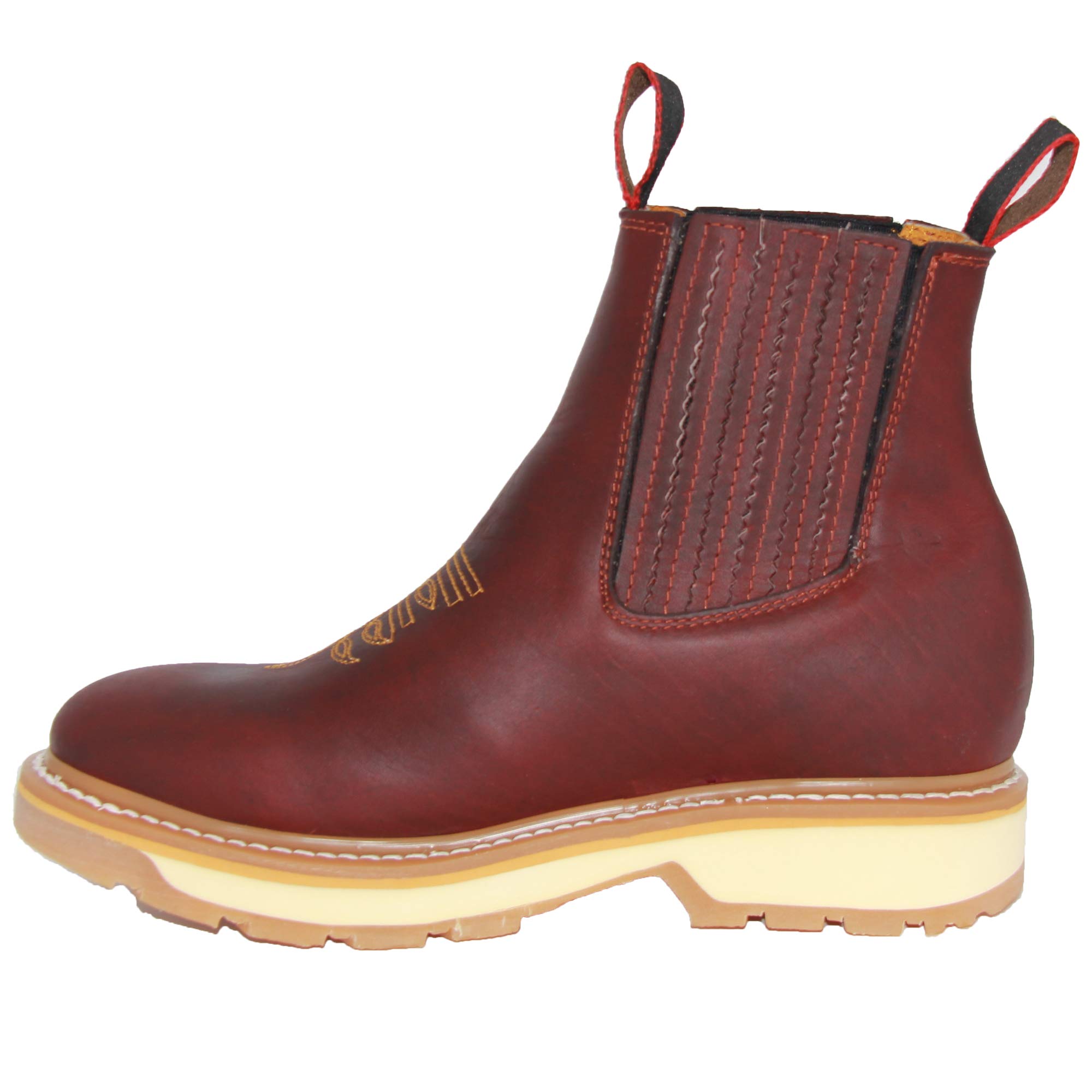 **Men's Western Cowboy Boots - Leather Ankle Work Boots with Soft Toe for Rodeo & Casual Wear - Perfect for Riding, Work & Outdoor Activities**
