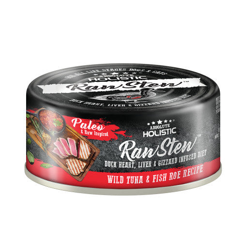 Premium Holistic Raw Stew Wet Food for Dogs & Cats - Grain-Free, All-Natural Ingredients, Balanced Nutrition - 80g Can - Perfect for Picky Eaters & Sensitive Stomachs - Ideal for Mealtime, Travel & Training Treats