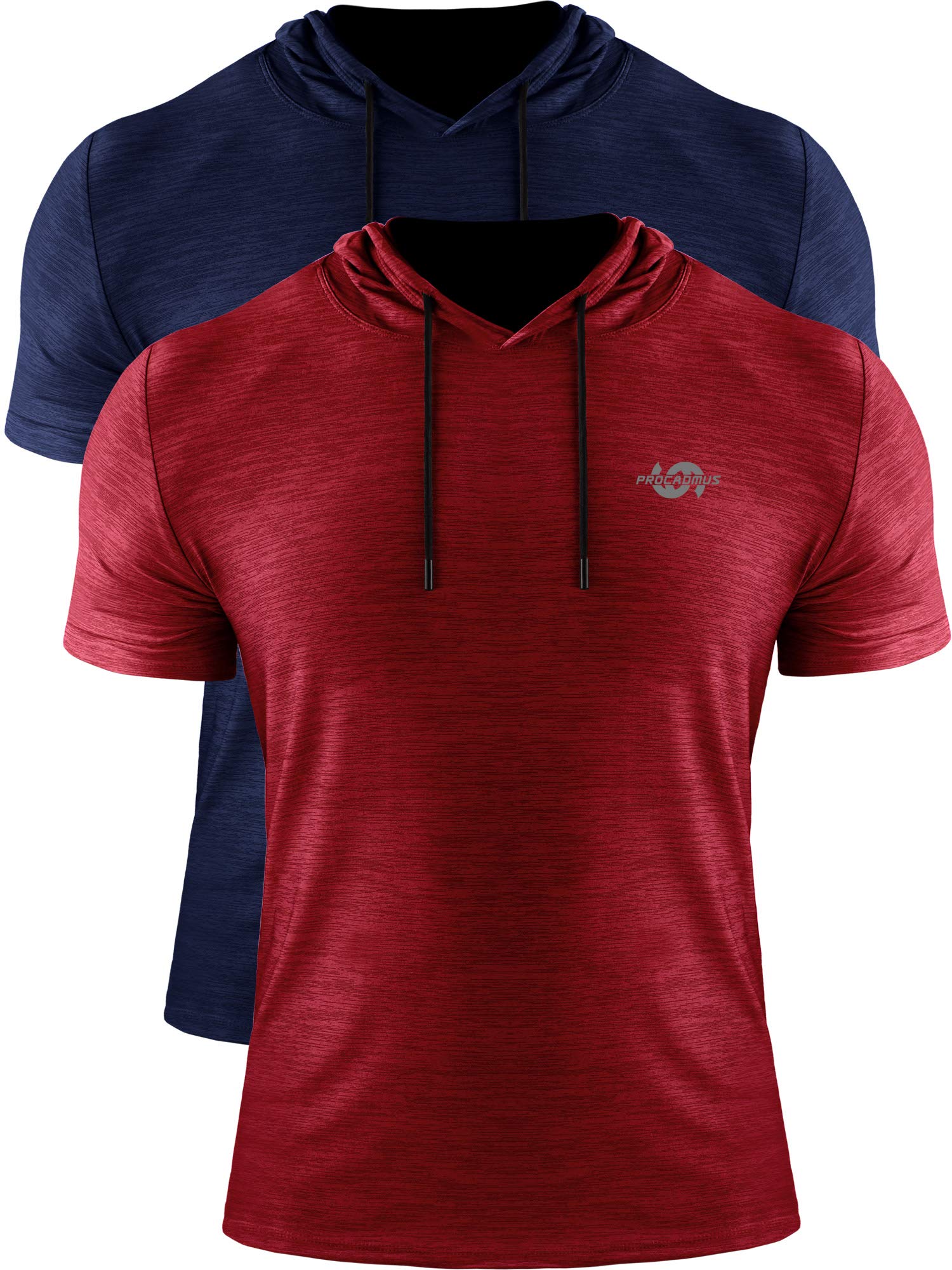 CADMUS Men's Running & Workout Hooded Short Sleeve Shirts - Lightweight Athletic Performance Top for Jogging, Gym & Outdoor Sports