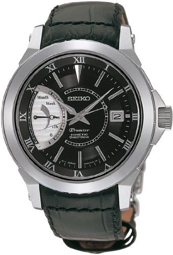Seiko Premier SRG001P2 Men's Luxury Watch - Automatic Movement, Stainless Steel Case, Leather Strap - Perfect for Business, Formal Events & Gifts