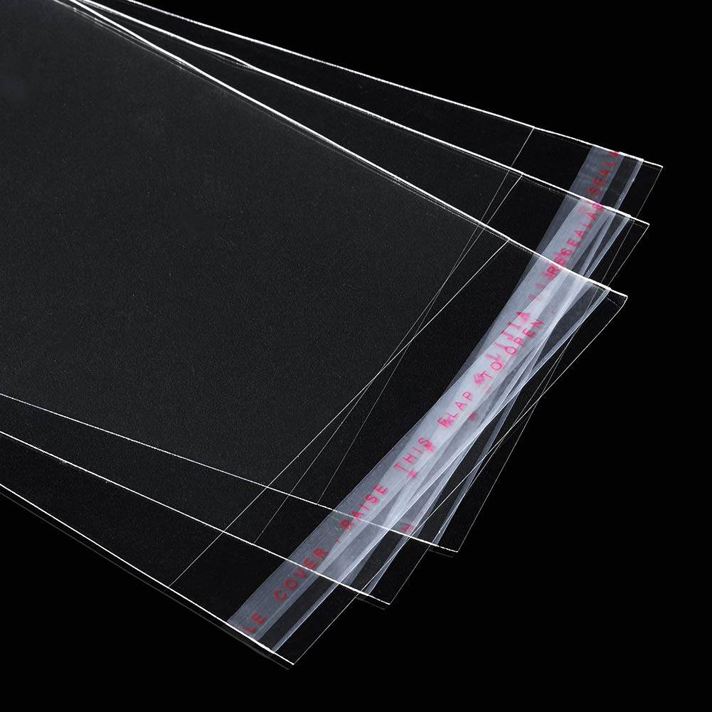 1000pcs 4.13x3.54inch (105x90mm) Clear Resealable OPP Plastic Bags with Self-Adhesive Seal - Perfect for Bakery, Candy, Soap, Cookies, Jelly & Chocolate Packaging - Food Safe Transparent Poly Bags for Retail, Storage & Gift Wrapping