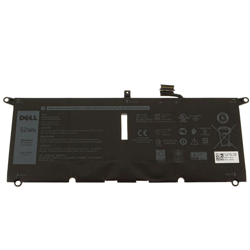 Original Dell 13 9370 13 9380 13 7390 13 9305 DXGH8 7.6V 52Wh Laptop Replacement Battery - Compatible with Dell XPS 13 Models for Home, Office & Travel Use