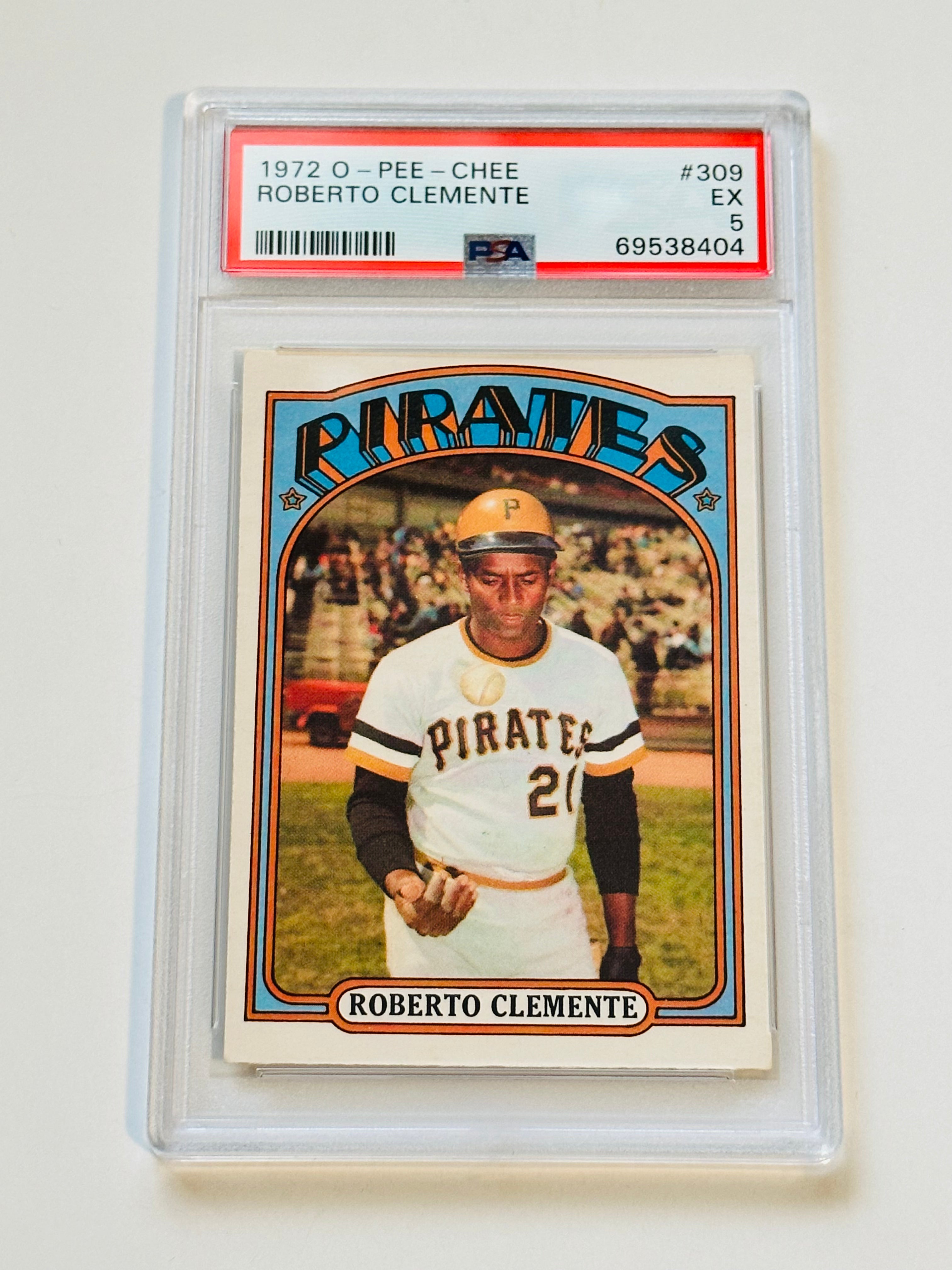 Vintage 1972 OPC Roberto Clemente Baseball Card PSA 5 - Canadian Edition | Perfect for Collectors, Sports Memorabilia & Gift for Baseball Fans