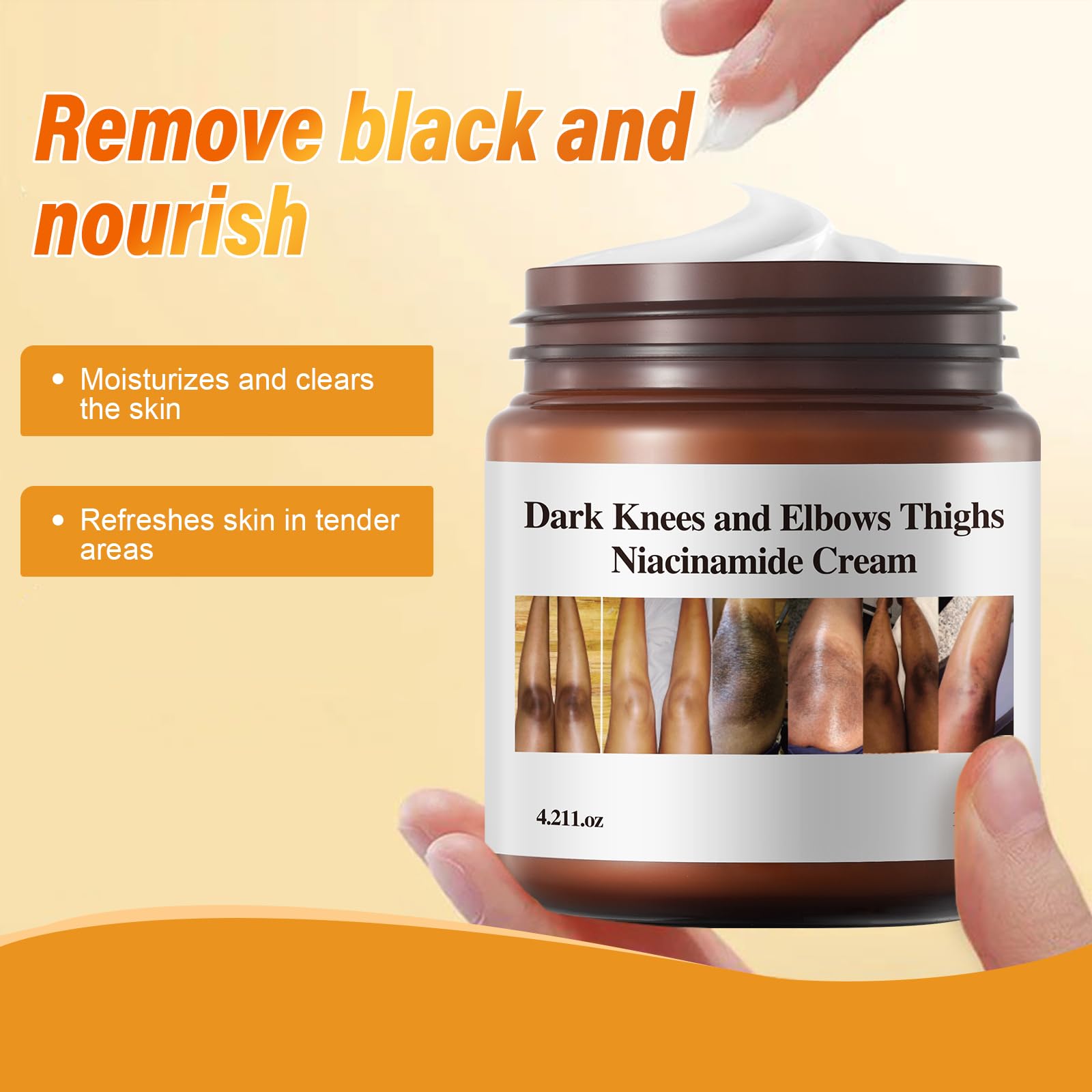 Strong Yellow Peeling Oil for Dark Skin - Extra Strength Chemical Exfoliant for Body, Hands & Feet - Dark Knuckle, Underarm & Toe Brightening Cream - Perfect for At-Home Spa Treatments & Skin Renewal