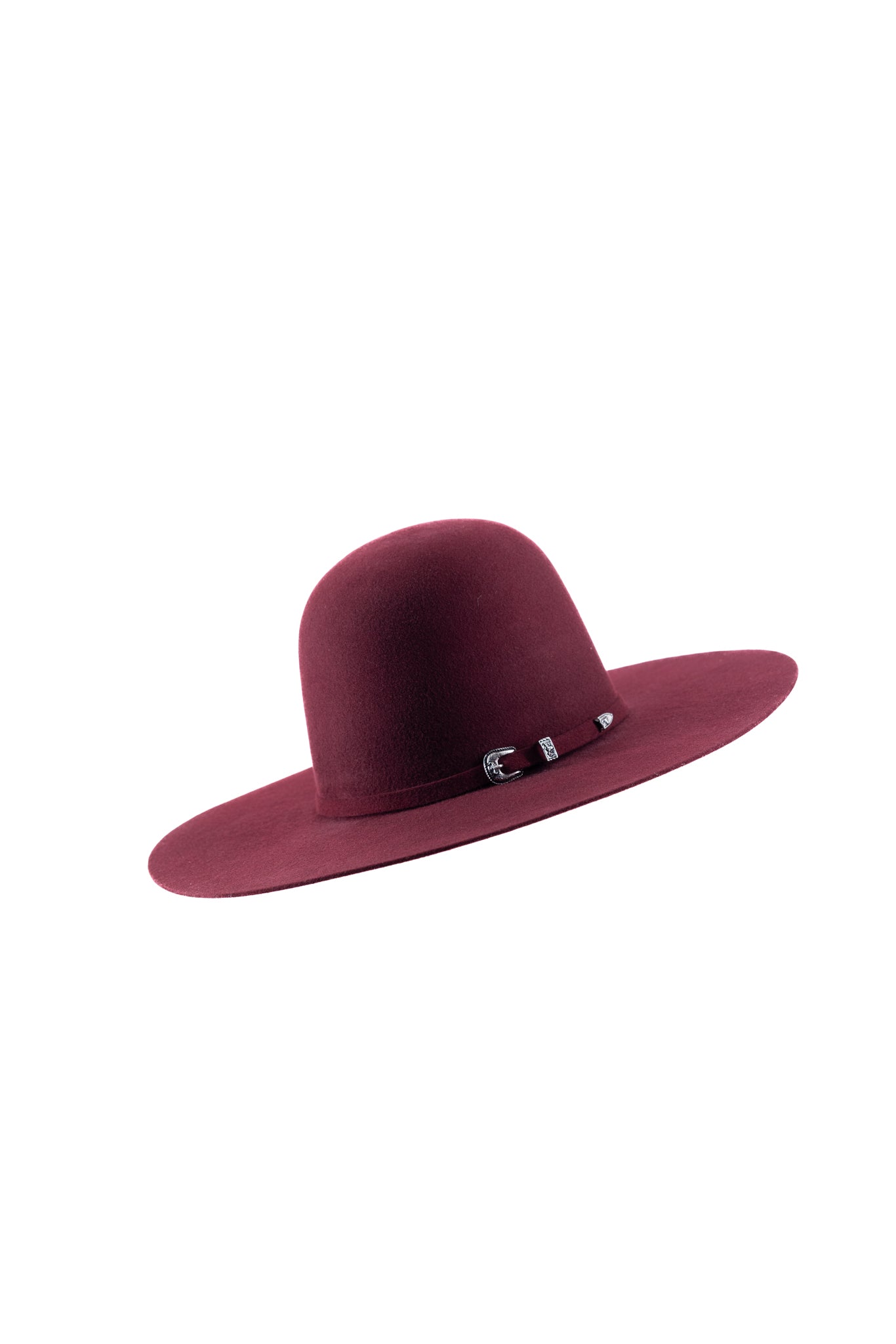 Rock'em 4X Premium Felt Cowboy Hat for Men & Women - Western Style Wine Open Crown Hat for Rodeo, Country Music Festivals & Outdoor Events