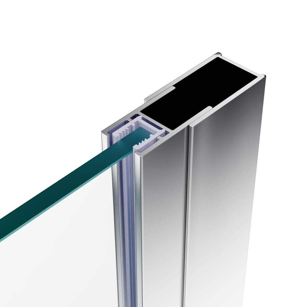 ELEGANT SHOWERS Diamond Semi Frameless Shower Screen